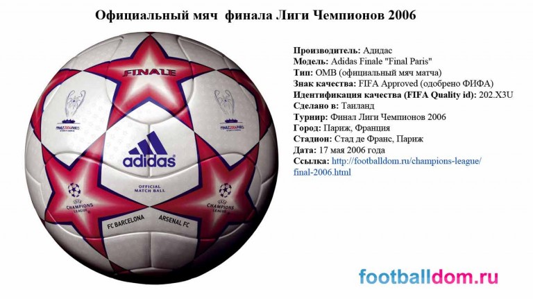 Мяч ЛЧ adidas 2006